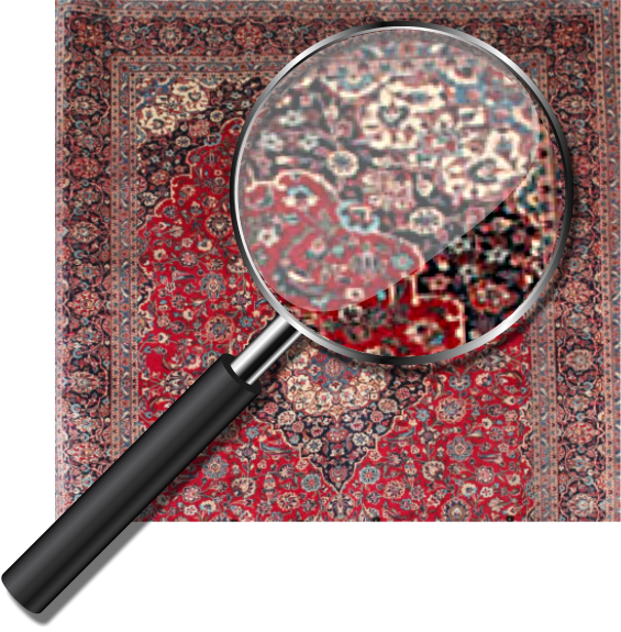 magnify-glass-antique-rug
